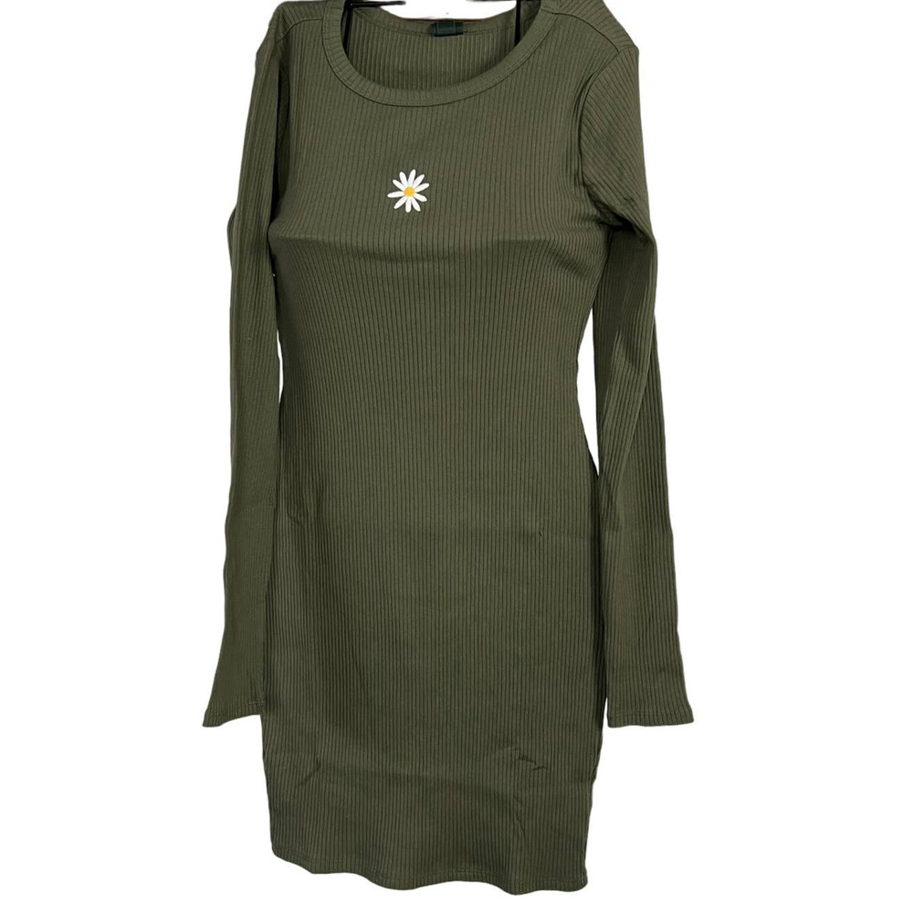 Wild Fable Women's Long Sleeve Olive Green Bodycon Dress - Size XS - NWT